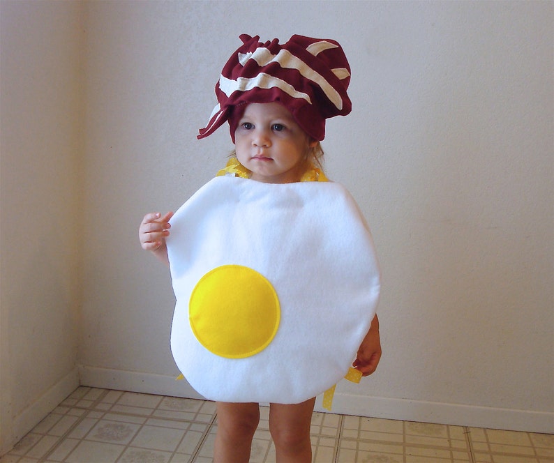 Baby Halloween Costume Eggs and Bacon Halloween Costume for Kids Infant Boy Costume Girls Costume Purim Dress Up image 3