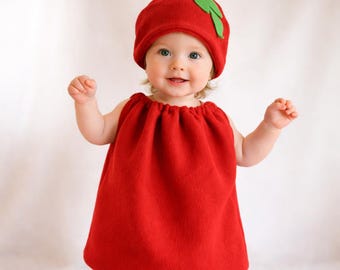 Baby Cherry Costume with Hat: Halloween, Purim Dress-Up