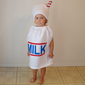 Baby Milk Costume Halloween Purim Milk Carton Newborn Toddler Infant Carnaval Carnival Purim Baby Halloween Costume Boys and Girls image 2