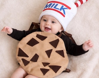 Baby Cookie Costume with Milk Carton Hat