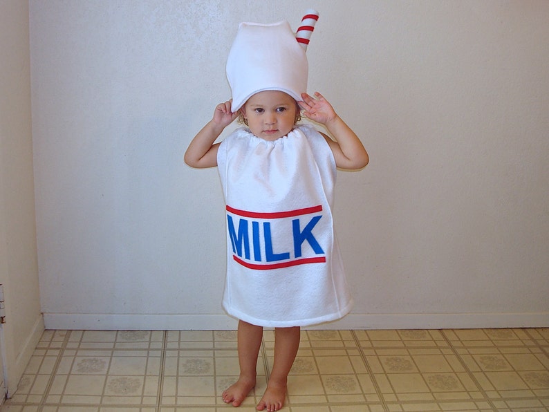 Baby Milk Costume Halloween Purim Milk Carton Newborn Toddler Infant Carnaval Carnival Purim Baby Halloween Costume Boys and Girls image 5