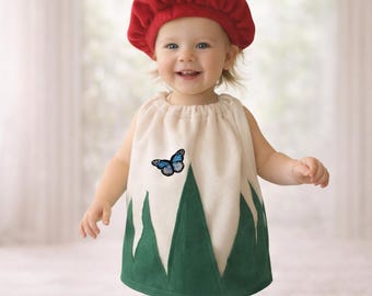Handmade Mushroom Costume with Fleece Hat | Waldorf Dress Up
