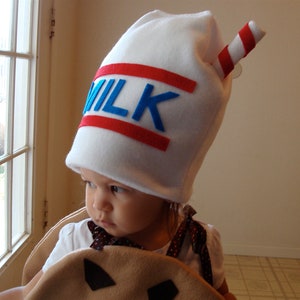 Baby Costume Cookie Costume Chocolate Chunk Milk Carton Hat Cookies and Milk Infant Costume Toddler Costume Baby Boy Costume Toddler Boy image 6