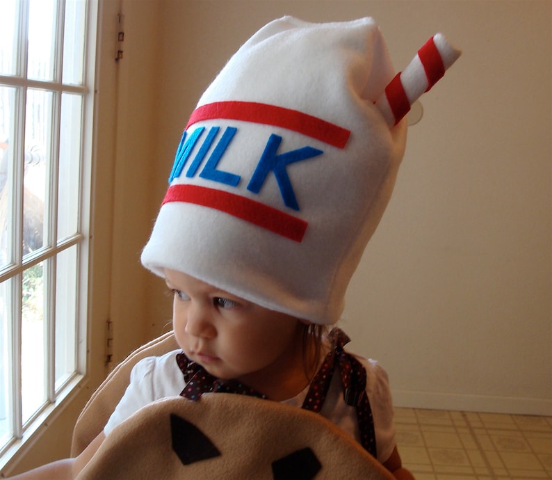 Baby Costume Cookie Costume Chocolate Chunk Milk Carton Hat Cookies and Milk Infant Costume Toddler Costume Baby Boy Costume Toddler Boy image 6