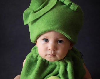 Pea Pod Baby Costume - Handmade Halloween Outfit