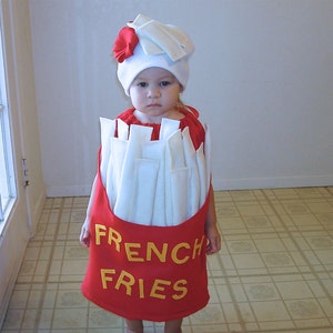 Kids French Fry Costume For Halloween Food Costume for Toddlers Group Food Costumes For Families Sibling Costumes Twin Costumes French Fries image 1