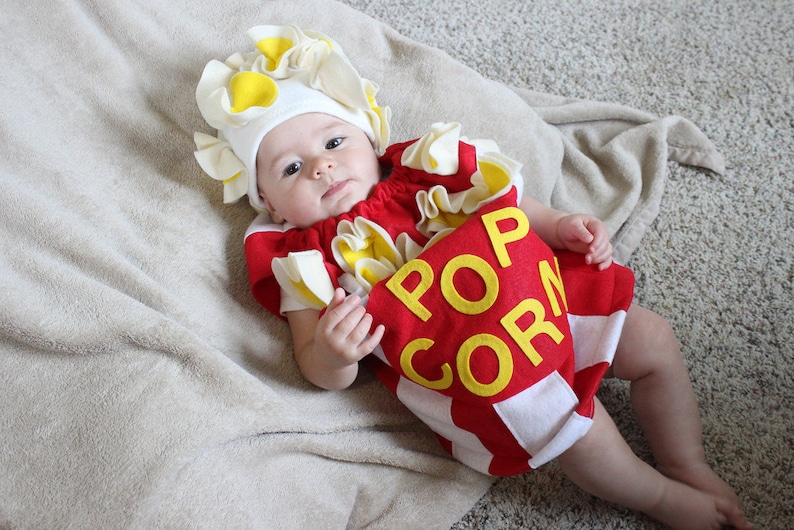 Baby Costume Popcorn Toddler Newborn Halloween Costume Photo Prop Cute Costume unny Halloween Costume Kids Costume Infant Costume Boys image 1