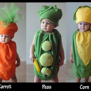 Kids Twin Halloween Costumes Peas and Carrots Boys Costumes Twin Costumes Sibling Costume Comfortable Costume Dress Up Photo Prop Purim image 8