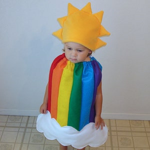 Baby Halloween Costume Rainbow Dress Up Rainbow Sun Cloud Photo Prop Girl Costume Infant Toddler Newborn Carnaval Carnival Purim Fancy Dress