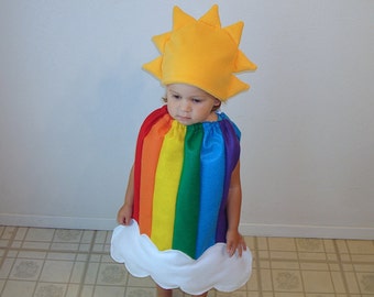 Baby Halloween Costume Rainbow Dress Up Rainbow Sun Cloud Photo Prop Girl Costume Infant Toddler Newborn Carnaval Carnival Purim Fancy Dress