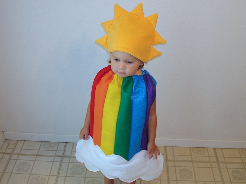 Baby Halloween Costume Rainbow Dress Up Rainbow Sun Cloud Photo Prop Girl Costume Infant Toddler Newborn Carnaval Carnival Purim Fancy Dress image 1