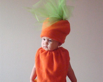 Baby Carrot Costume Baby Halloween Costume Vegetable Costume Food Costume Dress Up Infant Costume  Baby Food Costume Fancy Dress Carnival