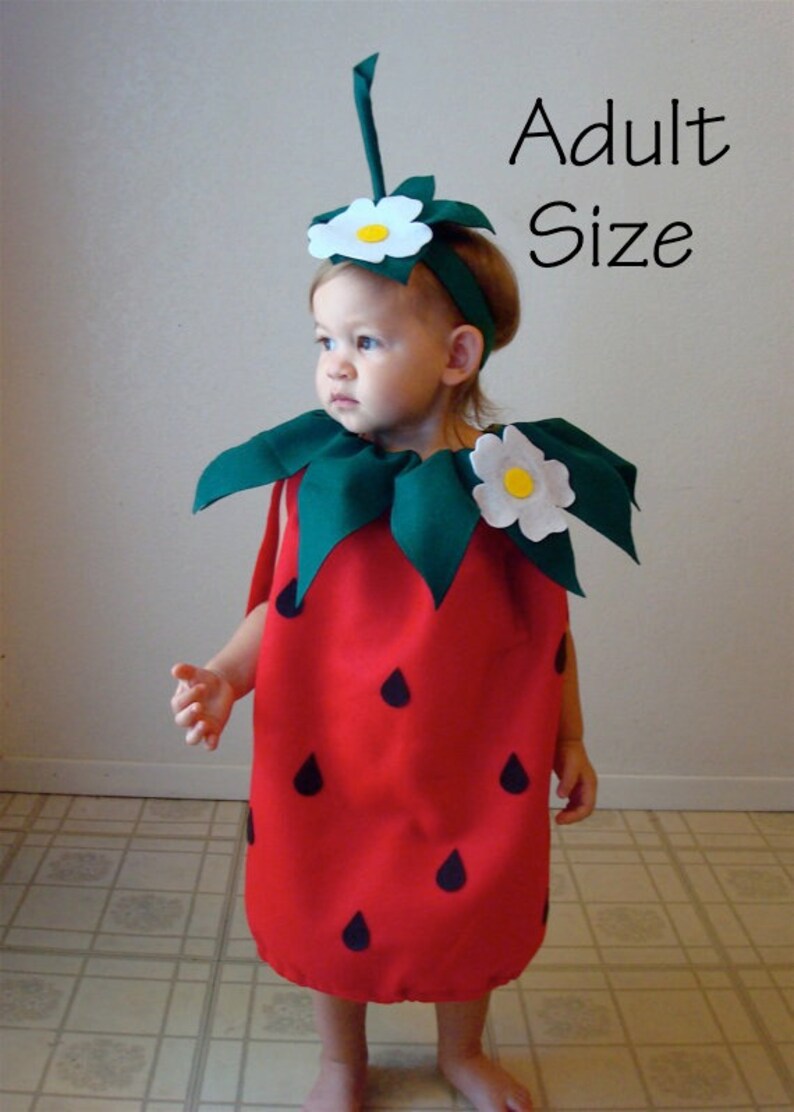 Adult Strawberry Halloween Costume Berry Teen Womens Photo Etsy