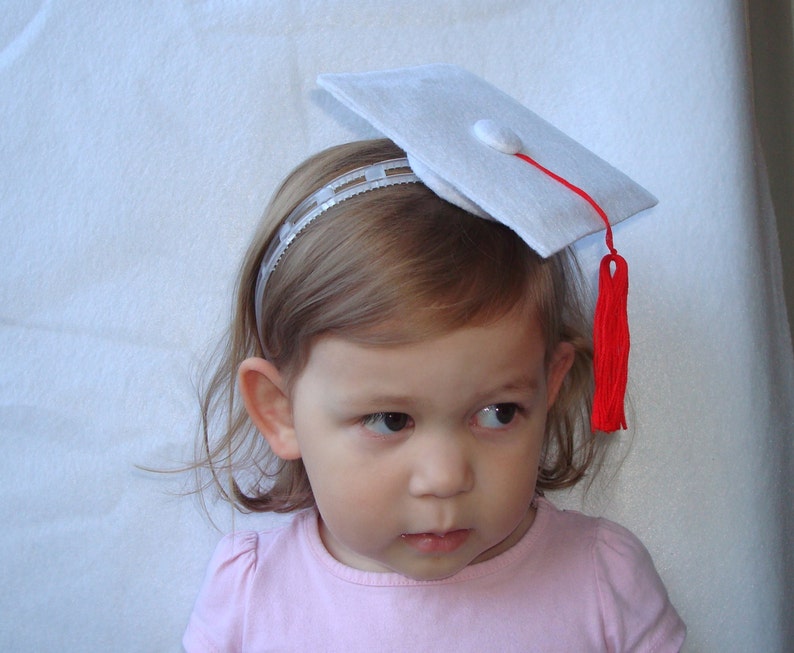 Graduation Headband Dress Up Costume Graduation Hat Felt Hat Graduation Party Hat Photo Prop image 1