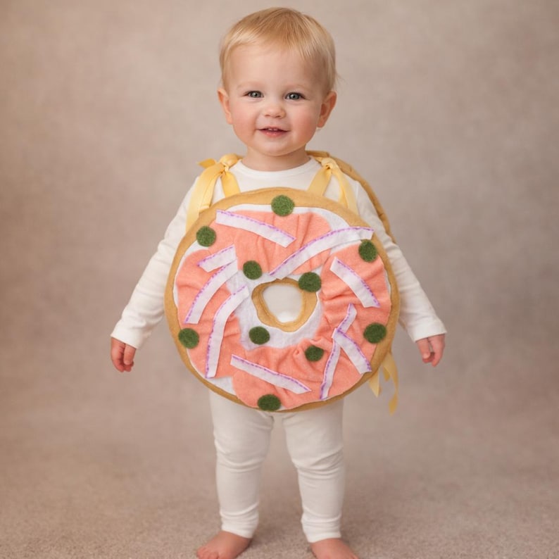 Everything Bagel & Lox Costume: Felt Food, Purim Accessory Bild 2