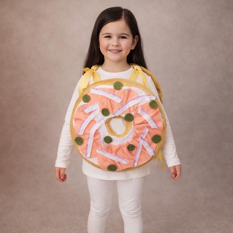 Everything Bagel & Lox Costume: Felt Food, Purim Accessory Bild 4