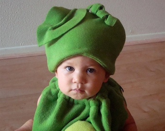 Kids Costume Pea Costume Pea Pod Toddler Costume Infant Costume Halloween Costume Vegetable Dress Up Photo Prop Boy Costume Adult Costume