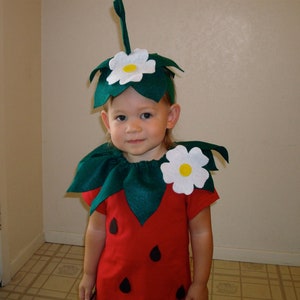 Baby DIY Strawberry Do It Yourself Baby Costume Halloween Costume Strawberry Costume image 7