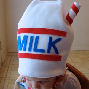 MIlk Carton Costume Hat ONLY  Halloween Purim Mens Womens Babies Toddlers Kids Teens