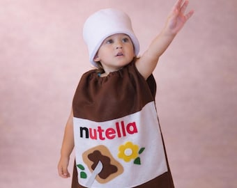 Nutella Jar Costume, Sensory Friendly Felt Food Outfit