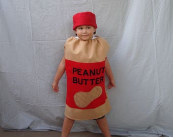 Baby Costume Peanut Butter Costume Halloween Costume Toddler Costume Infant Costume Child Costume Baby Boy Costume Peanut Butter and Jelly