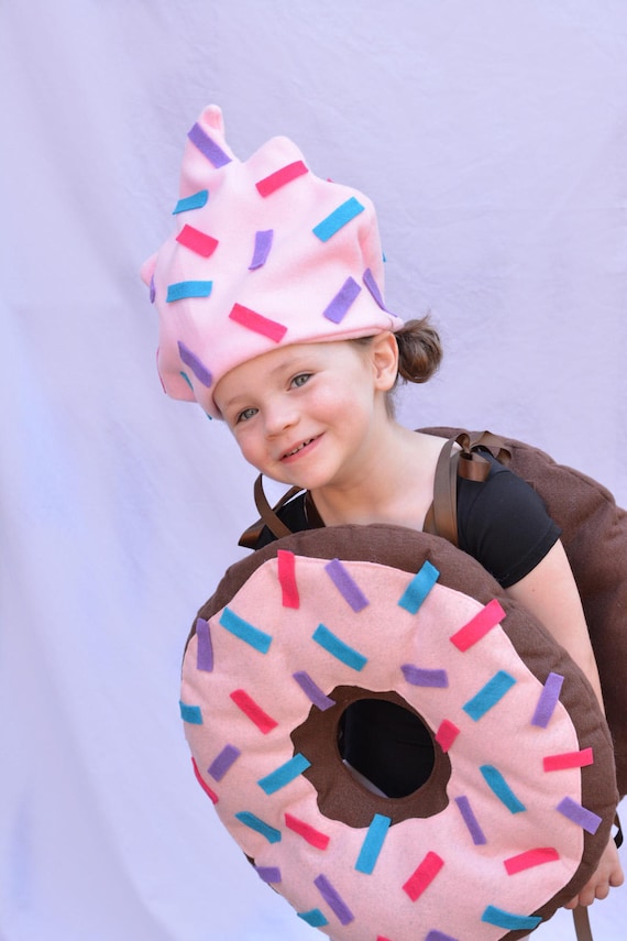 Kids Doughnut Costume Donut Costume Icing Sprinkles Girls Costume Boys Costume Food Costume Breakfast Toddler Baby Infant Adult Teen Dunkin