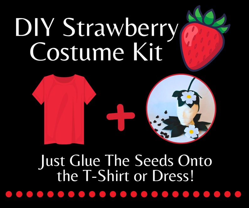 Baby DIY Strawberry Do It Yourself Baby Costume Halloween Costume Strawberry Costume image 2