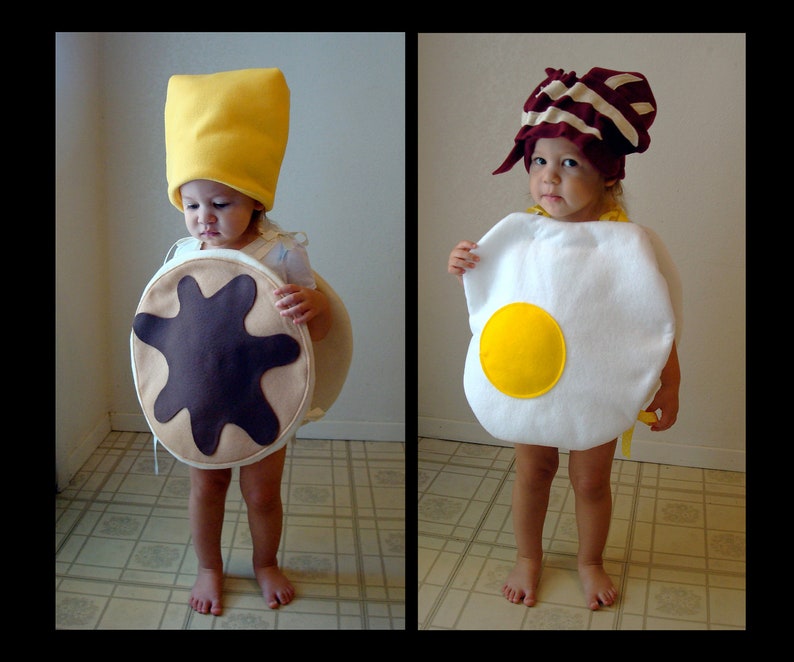 Kids Costume Childrens Costume Pancake Halloween Costume Pancakes with Syrup and Butter Carnaval Carnival Karneval Purim Fancy Dress zdjęcie 6