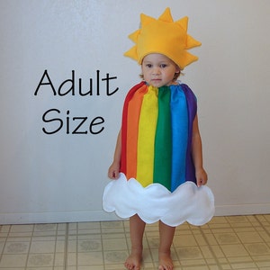 Adult Rainbow Costume Sunshine Clouds Halloween Costume Teen Photo Prop Carnaval Carnival Karneval Purim Fancy Dress