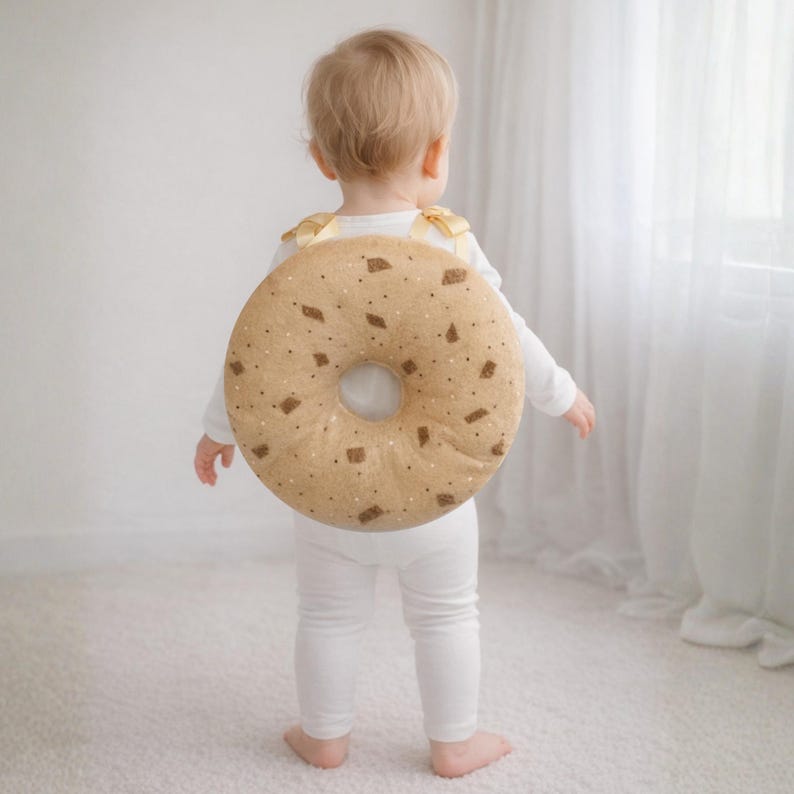 Everything Bagel & Lox Costume: Felt Food, Purim Accessory Bild 3