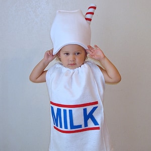 Baby Milk Costume Halloween Purim Milk Carton Newborn Toddler Infant Carnaval Carnival Purim Baby Halloween Costume Boys and Girls image 1