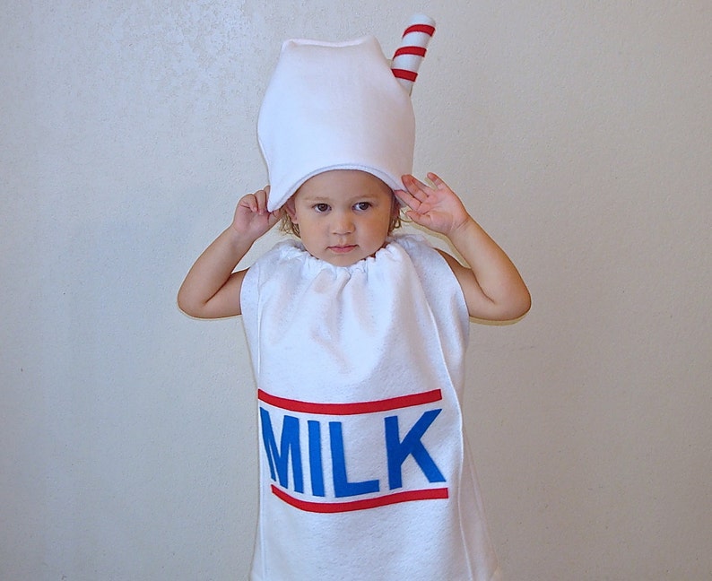 Baby Milk Costume Halloween Purim Milk Carton Newborn Toddler Infant Carnaval Carnival Purim Baby Halloween Costume Boys and Girls image 1