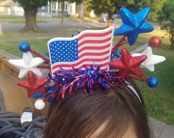 Fourth of July Party Headband Party Favor Hair Accessory Independence Day Headband Party Favor   BUY 2, Get 1 Free With Coupon Code JULY23