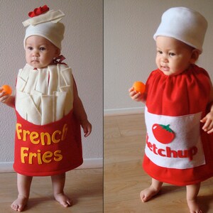 Kids French Fry Costume For Halloween Food Costume for Toddlers Group Food Costumes For Families Sibling Costumes Twin Costumes French Fries image 7