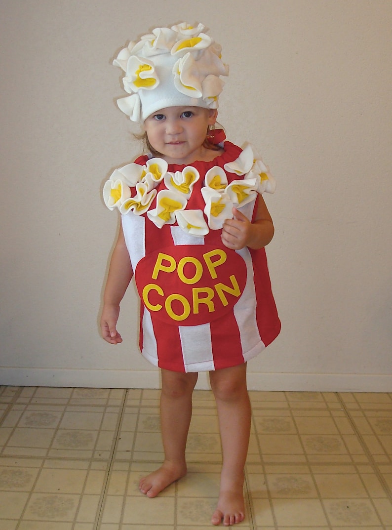 Halloween Costumes For 14 Month Old Kids Costume Popcorn Box Halloween Costume Photo Prop Toddler | Etsy