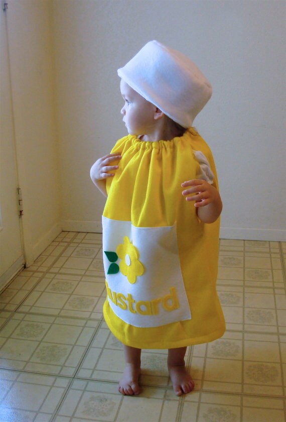 Kids Mustard Halloween Costume Ketchup and Mustard Twin Group Etsy