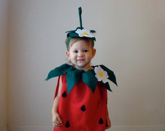 Strawberry Costume for Kids Costume Toddler Girls Halloween Costume For Girl Halloween Unisex Costume for Halloween Dress Up Purim Costume