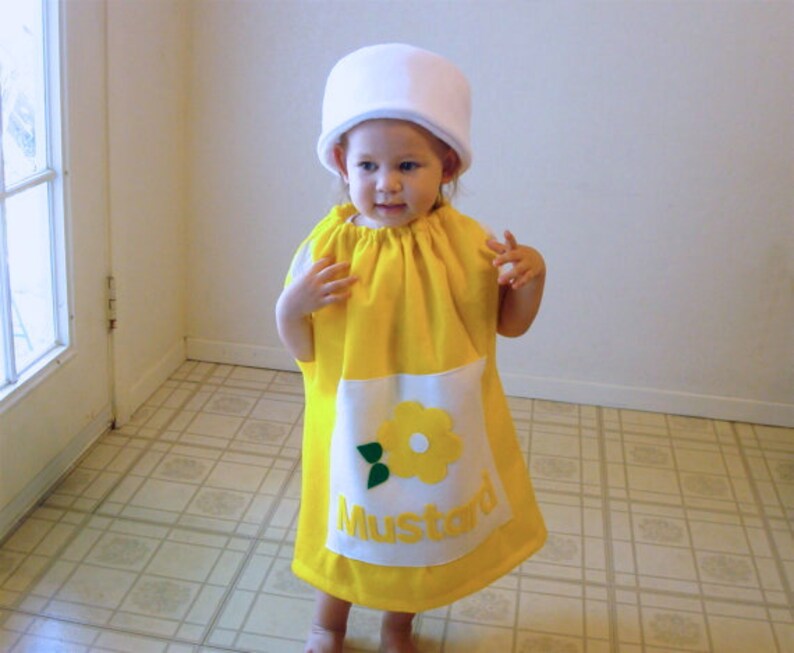 Baby Mustard Costume Halloween Costume Infant Toddler Newborn Twin Set Couple Group Carnaval Carnival Karneval Purim Fancy Dress