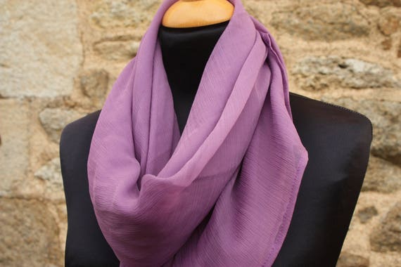 mauve chiffon shawl