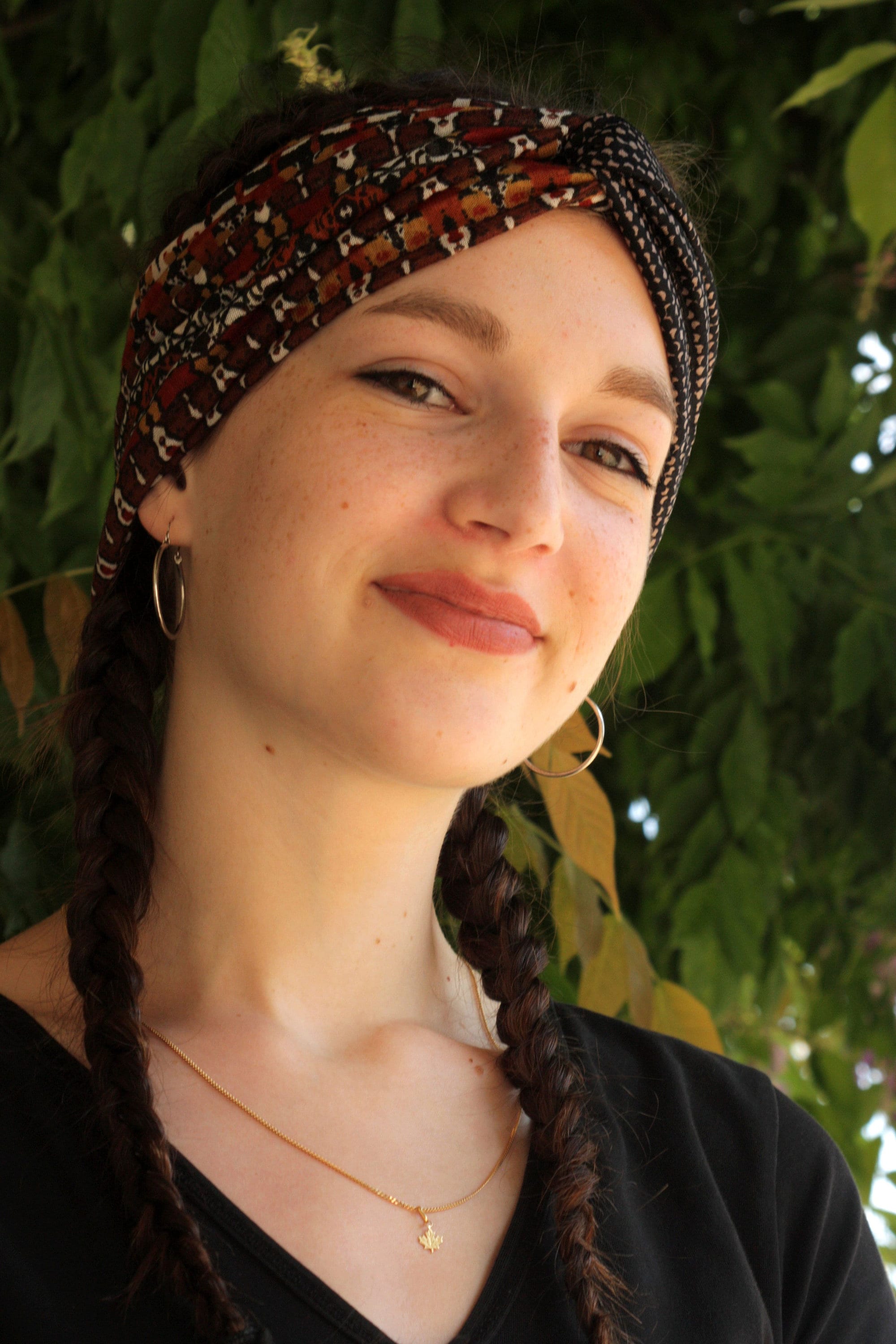 Download Turban headband Brown ethnic patterned. Hair woman stretch ...