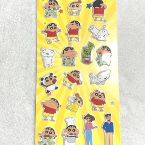 20pcs Crayon Shin-chan Anime Stickers – Waterproof Vinyl Decals for Laptop, Phone, Notebook, and More | Japanese Cartoon Kawaii Set