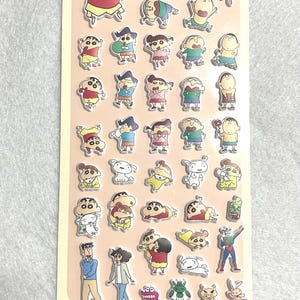 40pcs Crayon Shin-chan Anime Stickers – Waterproof Vinyl Decals for Laptop, Phone, Notebook, and More | Japanese Cartoon Kawaii Set