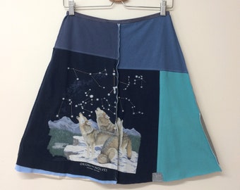 Upcycled T-Skirt | Size MEDIUM (6/8) | Cotton Jersey T-shirt Skirt | A-Line | 100% Cotton | Sustainable Clothing | Handmade in Maine | USA