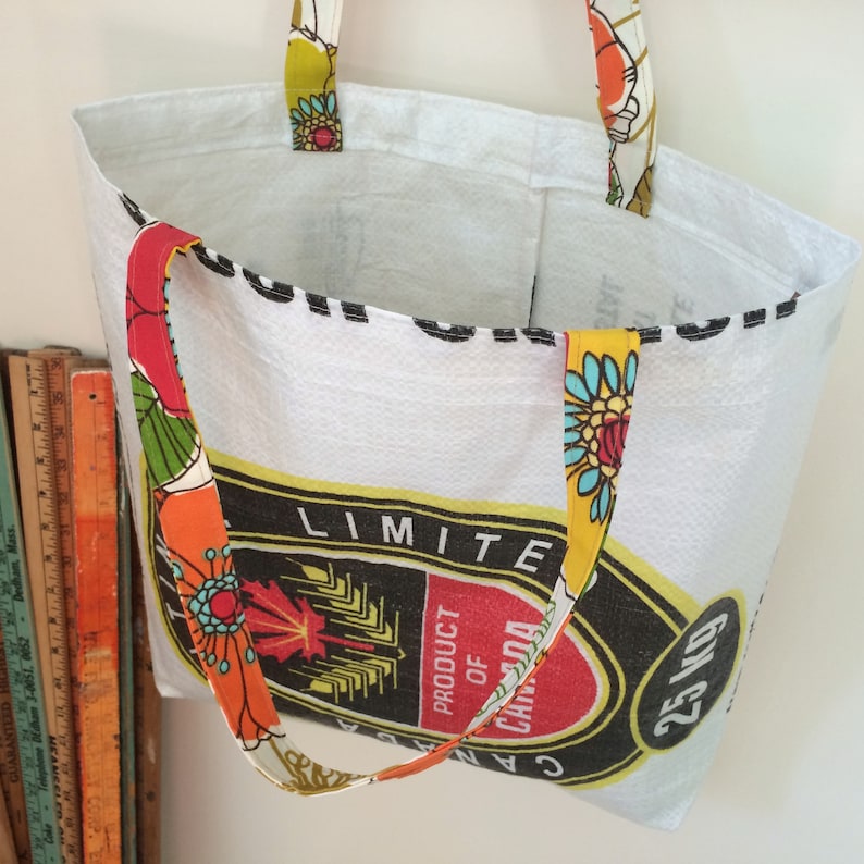 Recycled Beer Maker Gift Upcycled Grain Bag Tote Tote Bag Beer Lover Gift Handmade Eco-Friendly Shopping Bag Made in Maine