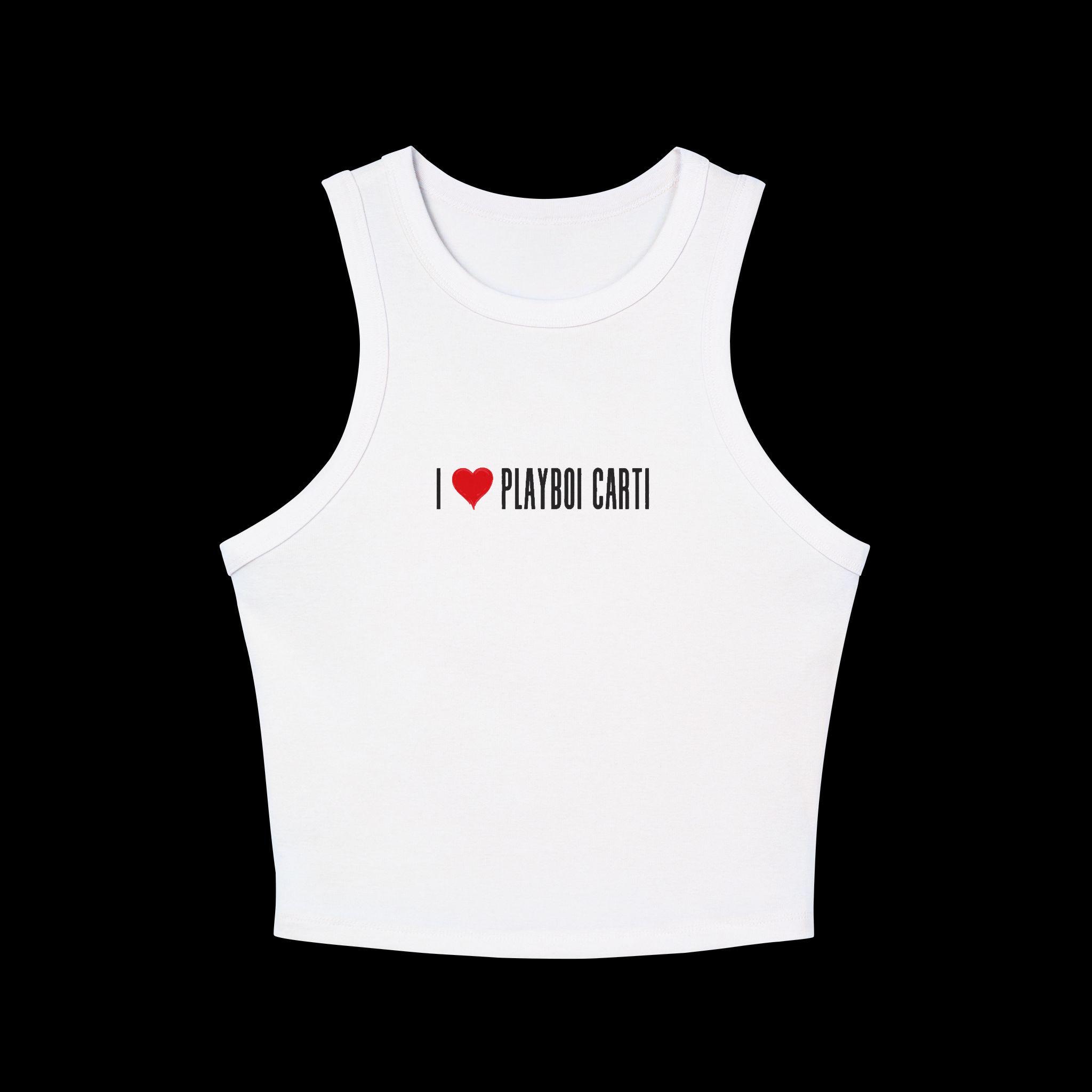 I Heart Playboi Carti Tank Top Crop, Opium Girl Merch for