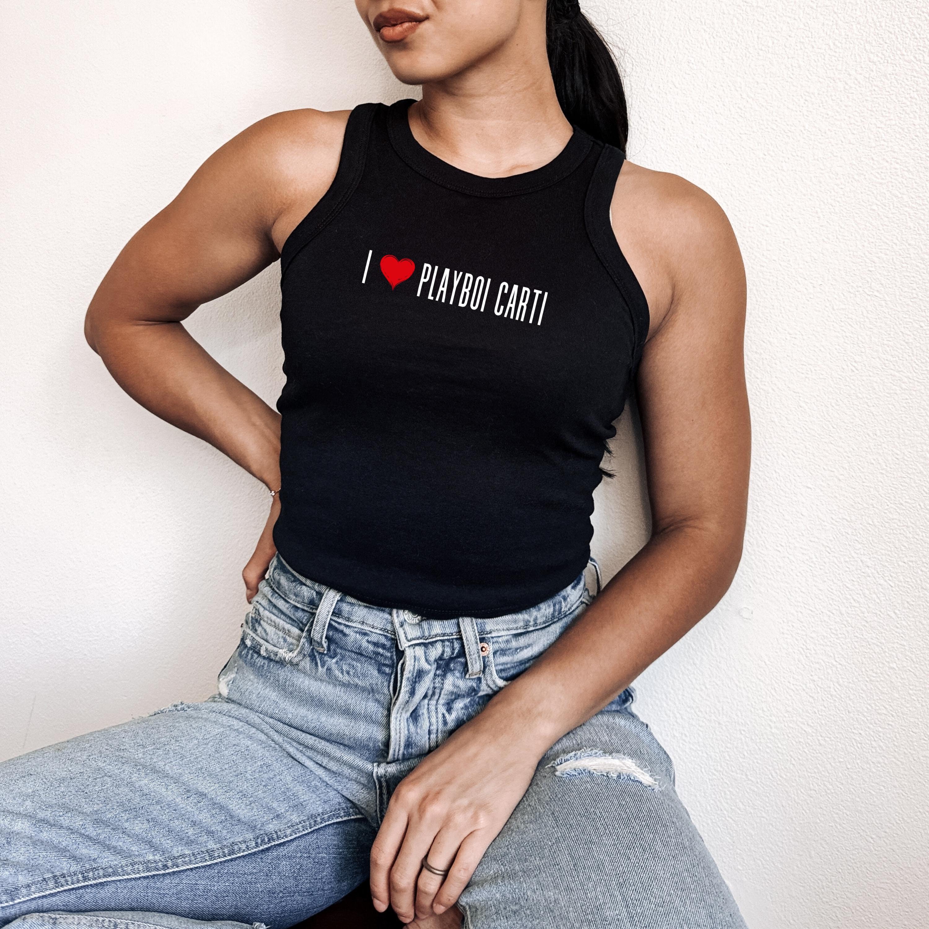 I Heart Playboi Carti Tank Top Crop, Opium Girl Merch for