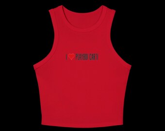 I Heart Playboi Carti Tank Top Crop, Opium Girl Merch for Women