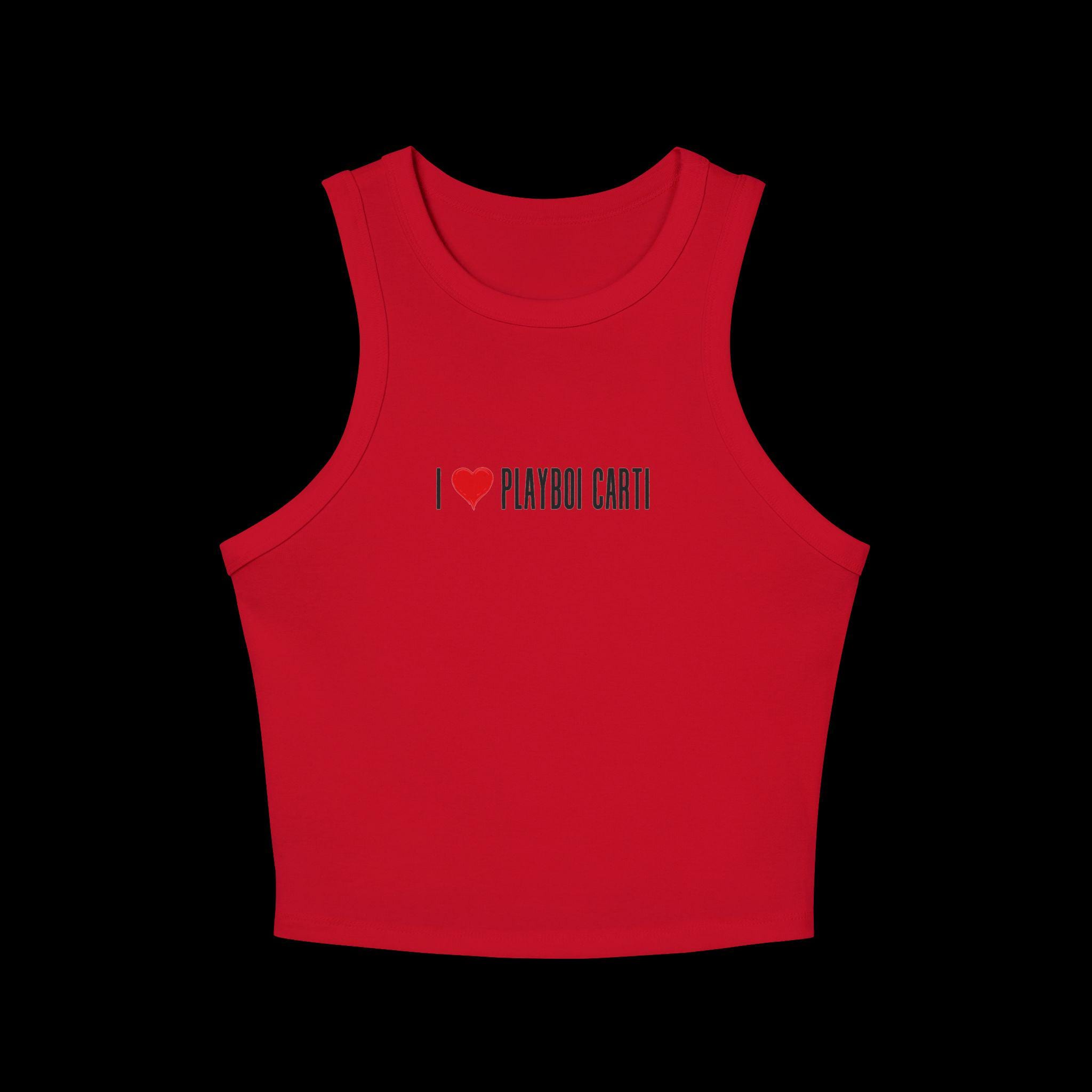 I Heart Playboi Carti Tank Top Crop, Opium Girl Merch for