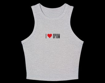 I Heart Opium Tank Top Crop, Opium Girl Merch for Women