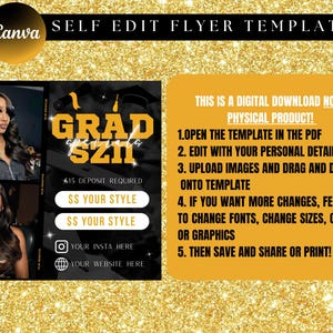School Graduation Bookings, Graduation Flyer, Senior 2025 Grad, Wig Install, Hair Flyer, Makeup Flyer, Braids Flyer, Grad Booking Flyer image 8